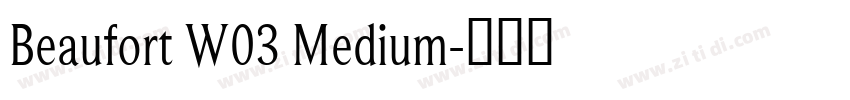 Beaufort W03 Medium字体转换